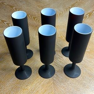 1959 Carlo Moretti Umberto Nason Italia Modern Satinato 6 Champagne Glass